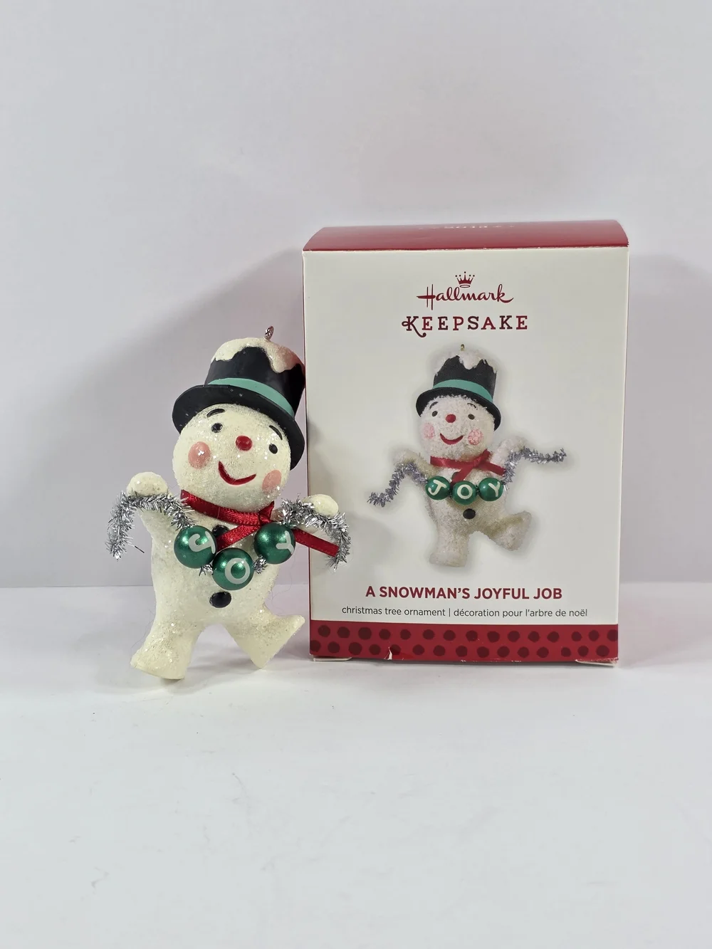 '2013 Hallmark Keepsake Ornament A Snowman’s Joyful Job  MIB